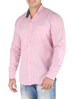 pink cotton casual shirt - 10449243 - Standard Image - 2