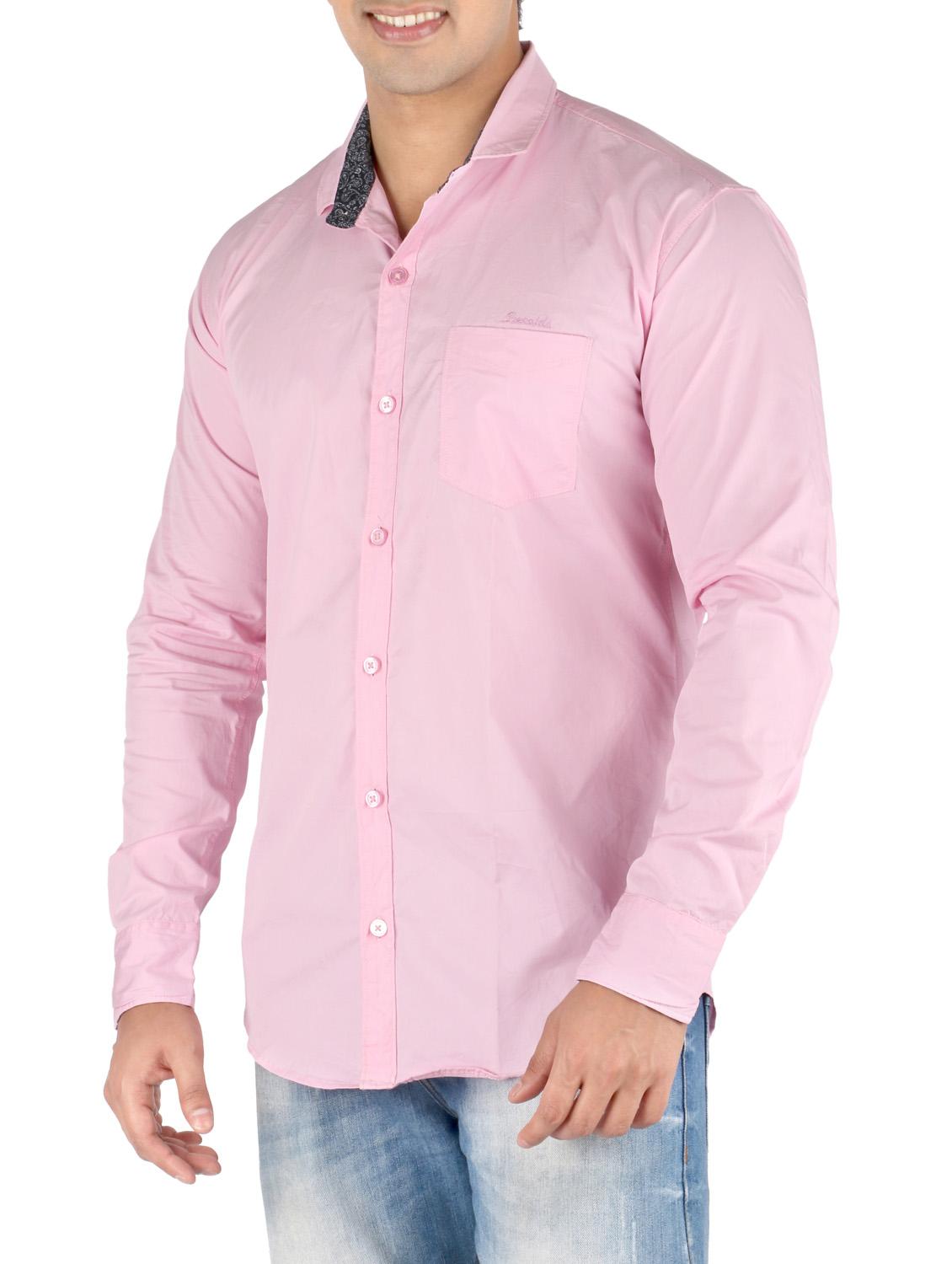 pink cotton casual shirt - 10449243 - Zoom Image - 2
