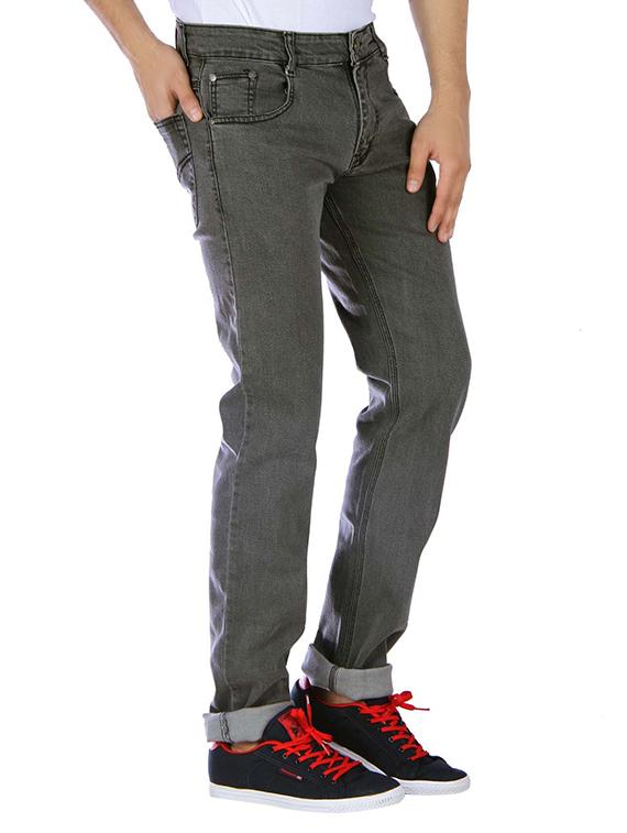 grey cotton plain jean - 10456019 - Zoom Image - 2
