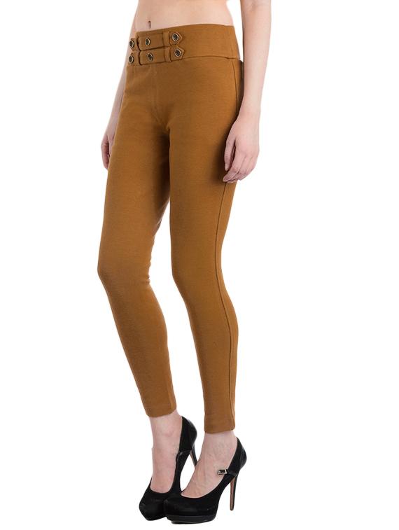 tan cotton jeggings - 10460734 - Zoom Image - 2