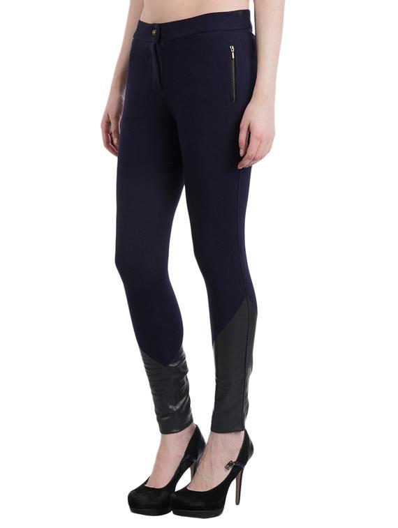 blue cotton trousers - 10460741 - Zoom Image - 2