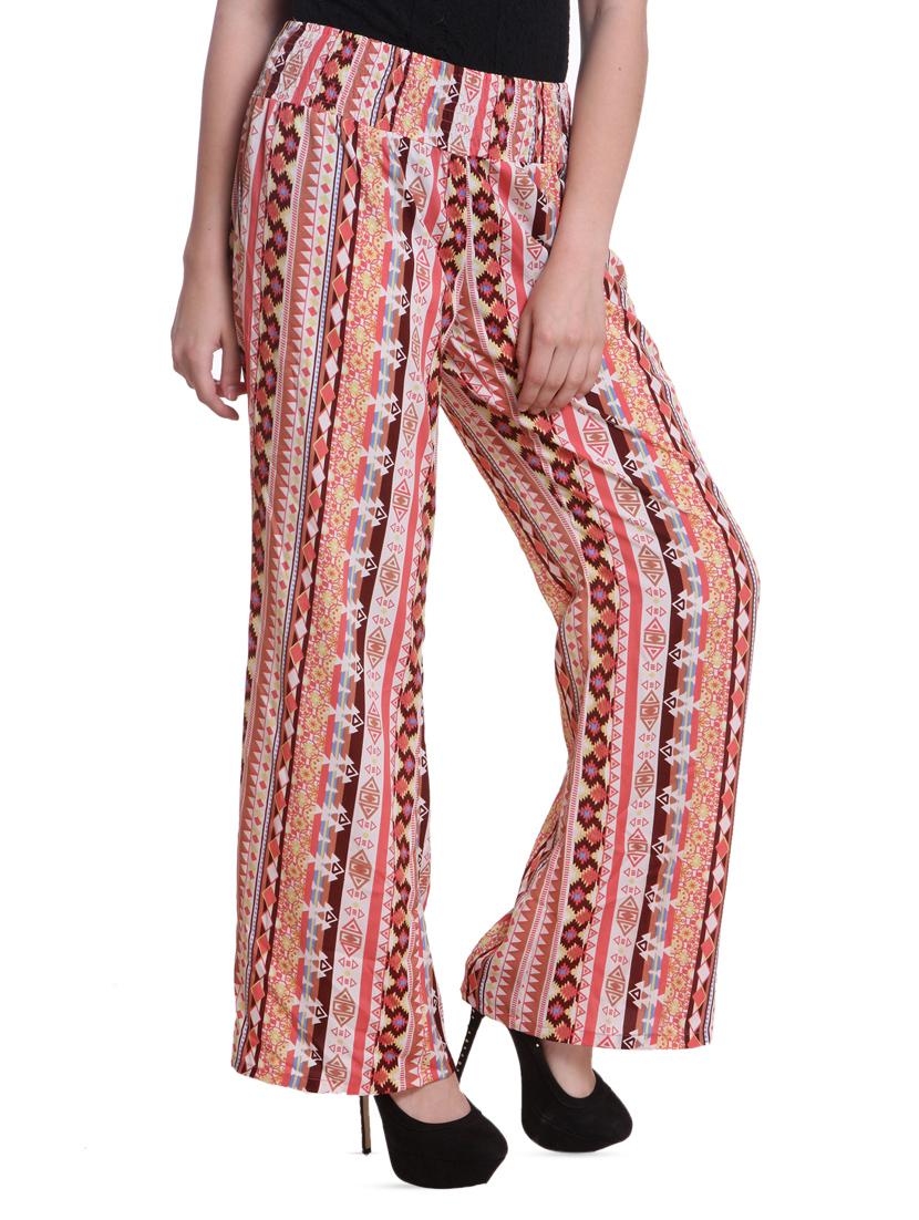 aztec inspired printed polyester palazzo - 1046614 - Zoom Image - 2