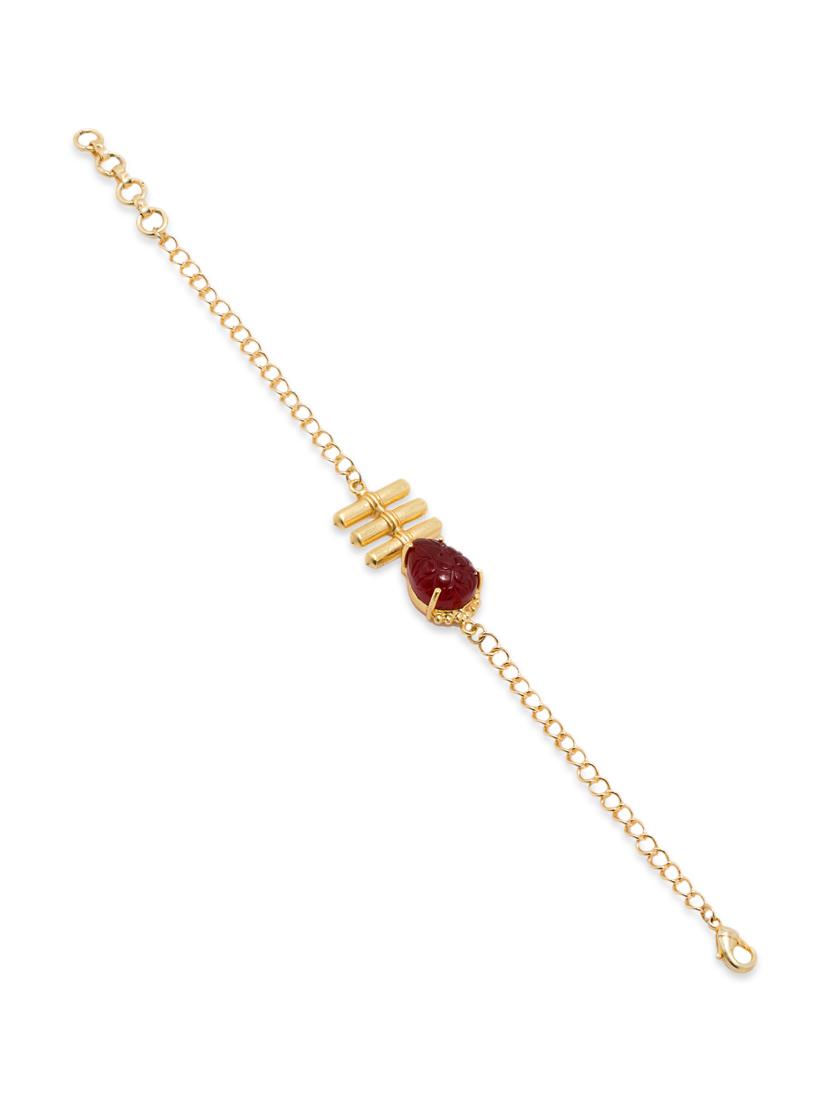 gold metal alloy bracelet - 10476221 - Zoom Image - 2