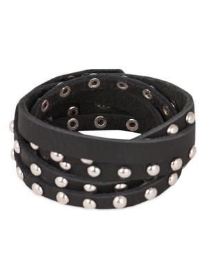 black studded leather wrist band - 1048207 - Standard Image - 2