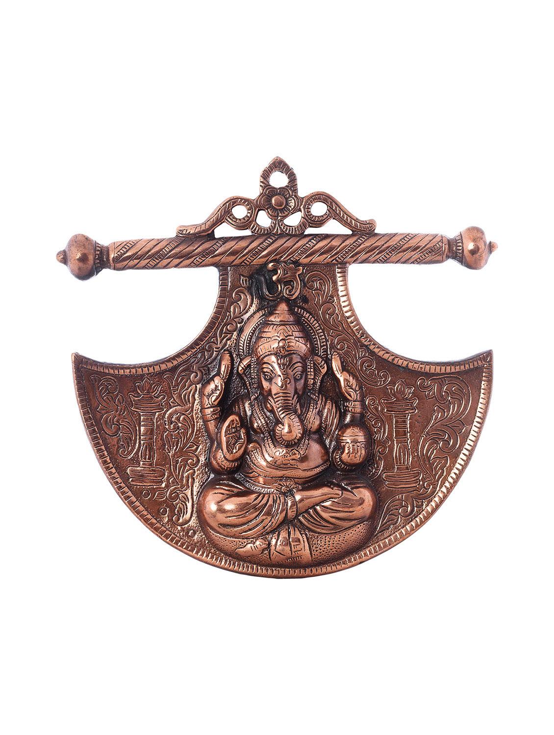 eCraftIndia Lord Ganesha on Phanki Metal Wall Hanging - 10512949 - Zoom Image - 2