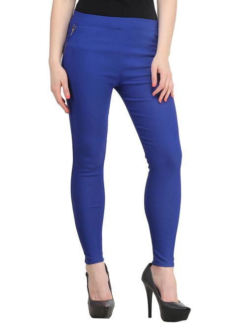 blue polyester jeggings - 10525665 - Very Small Image - 1