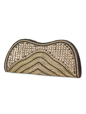 black dupion silk clutch - 1053832 - Standard Image - 5