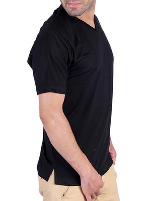black cotton blend tshirt - 10543219 - Standard Image - 2