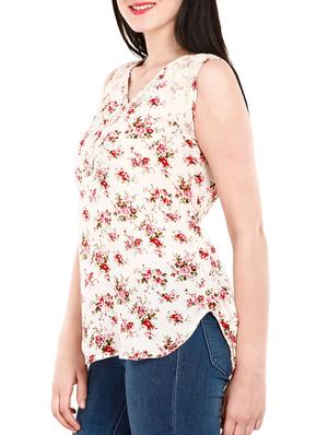off white viscose top - 10551031 - Standard Image - 2