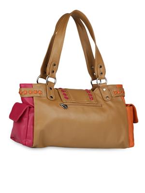 color block leatherette hand bag - 1055696 - Standard Image - 2