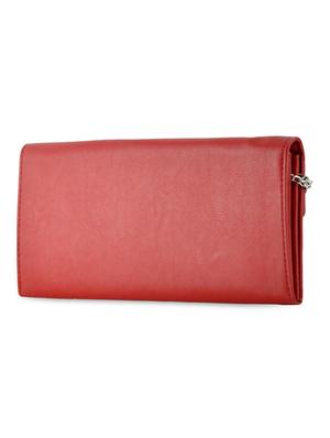 red plain solid leatherette wallet - 1055758 - Standard Image - 2