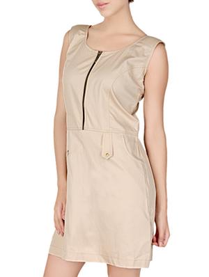 beige cotton dress - 10561836 - Standard Image - 2
