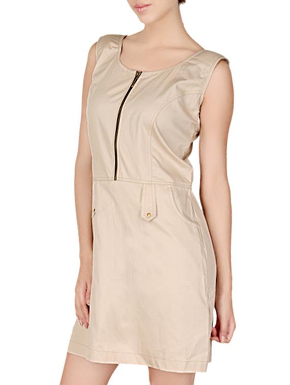 beige cotton dress - 10561836 - Zoom Image - 2
