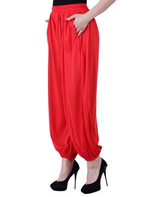 red viscose harem pants - 10571571 - Standard Image - 2