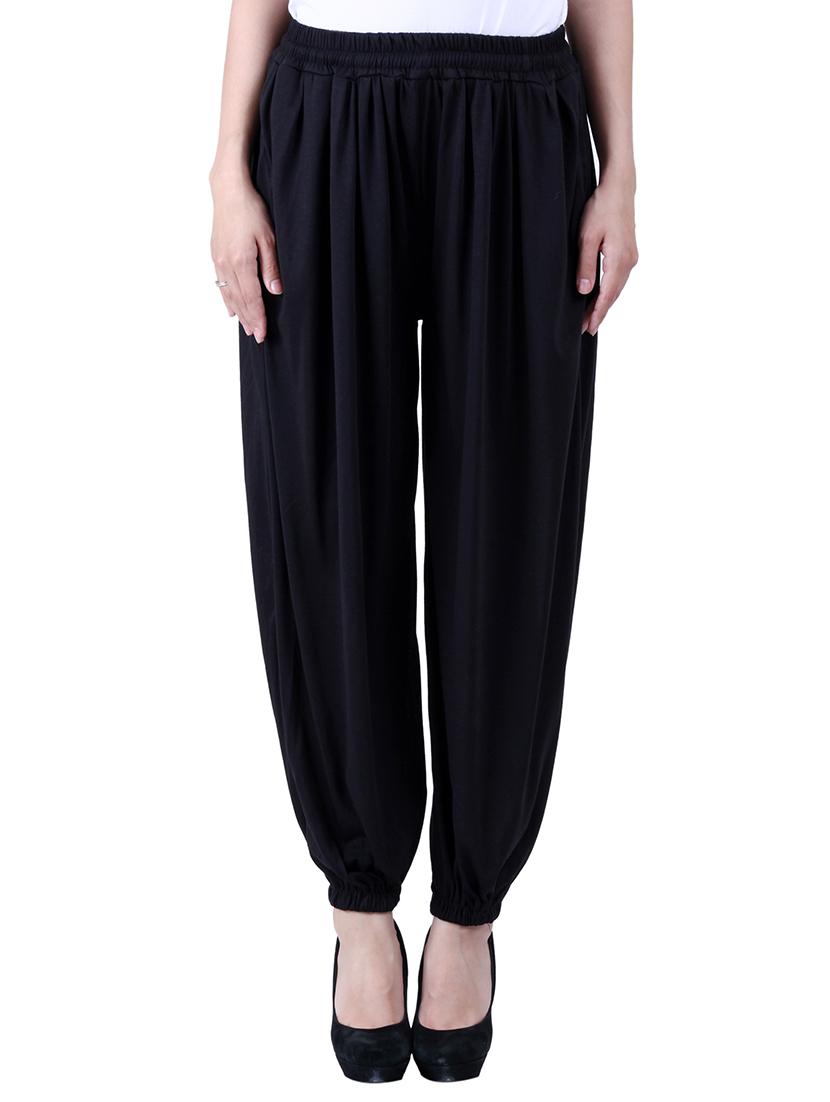 red & black viscose harem pants - 10571575 - Zoom Image - 2