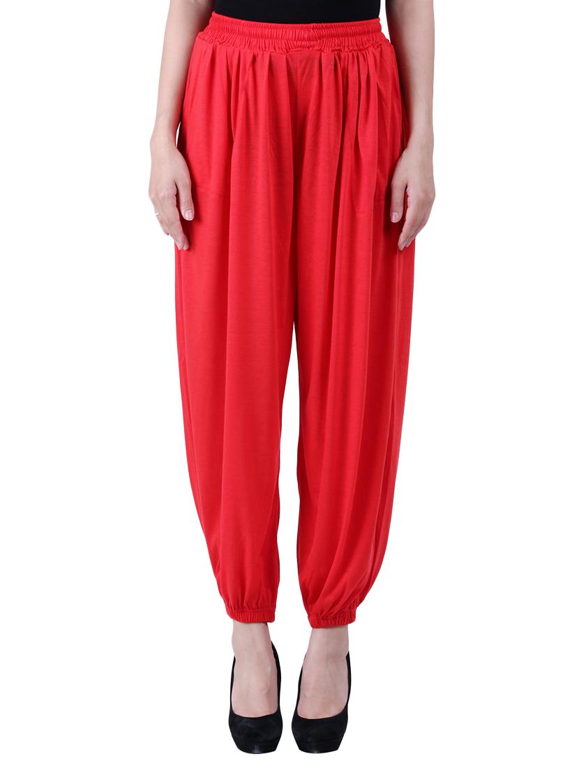 red & black viscose harem pants - 10571575 - Zoom Image - 5