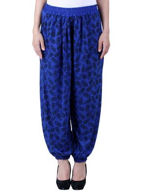 blue & purple viscose harem pants - 10571585 - Standard Image - 5