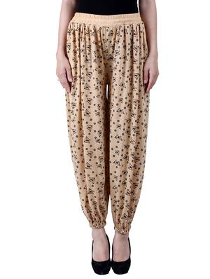 green & beige viscose harem pants - 10571588 - Standard Image - 5