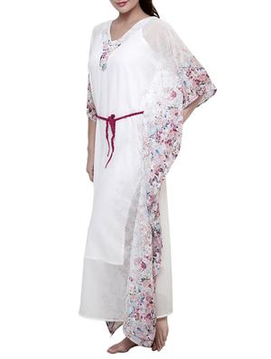 white polyester kaftan - 10571943 - Standard Image - 2