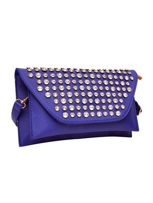 blue leatherette sling bag - 10580612 - Standard Image - 5