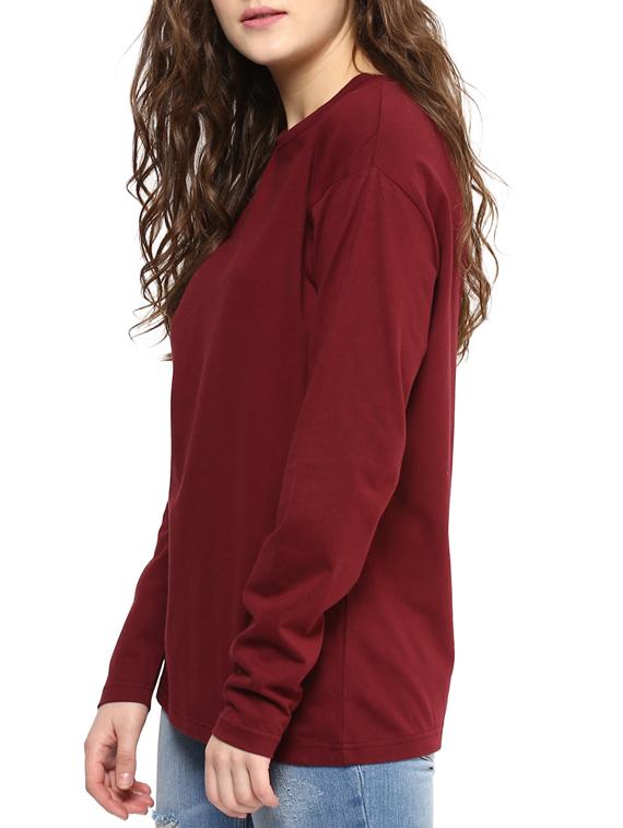 long sleeved solid sweatshirt - 10604553 - Zoom Image - 2