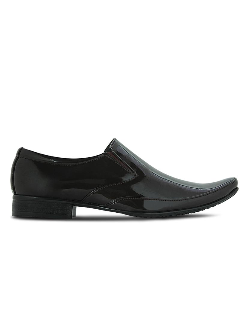 brown leatherette formal shoes - 10606449 - Zoom Image - 2