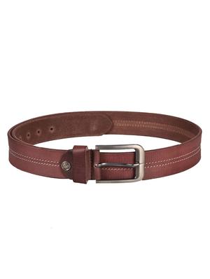maroon leather belt - 10622548 - Standard Image - 2