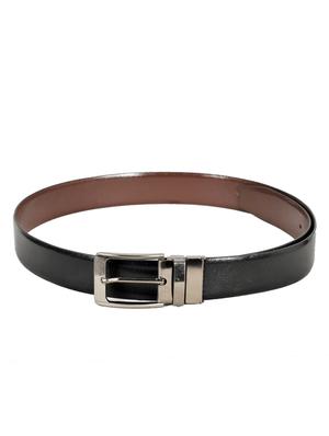 black, brown leather belt - 10622551 - Standard Image - 2