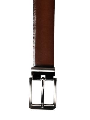 black, brown leather belt - 10622555 - Standard Image - 5