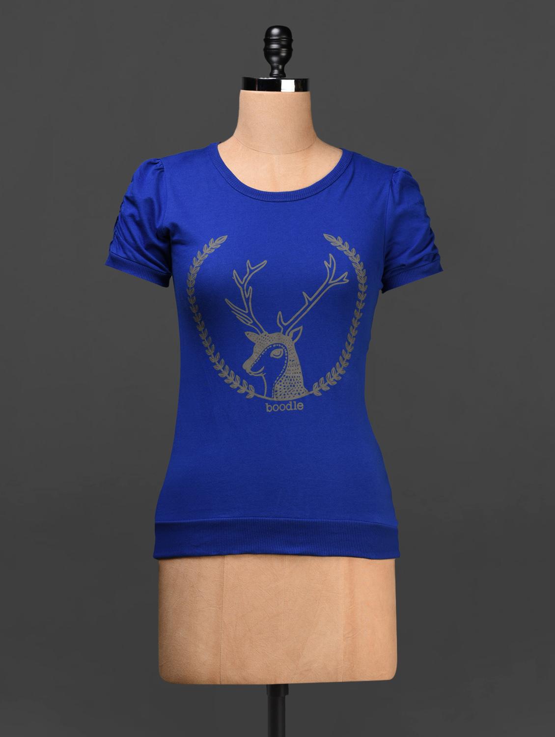 Round Neck Short Sleeve Top - Saadgi