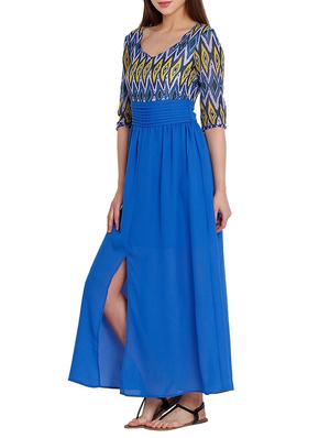 blue polyester dress - 10654937 - Standard Image - 2