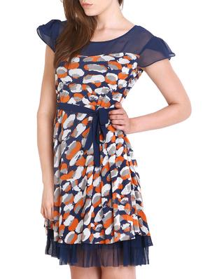blue printed dress - 10656188 - Standard Image - 2