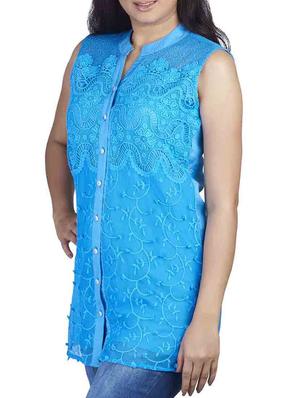 blue cotton regular shirt - 10656335 - Standard Image - 2