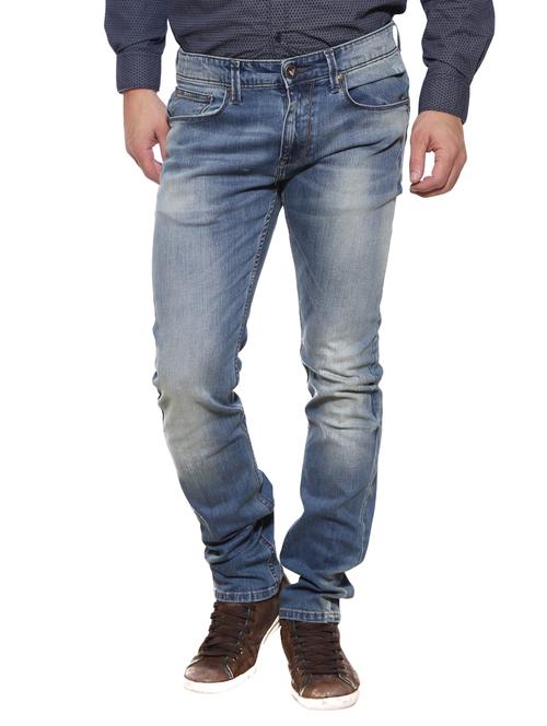 blue denim heavy washed jeans - 10658425 - Standard Image - 1