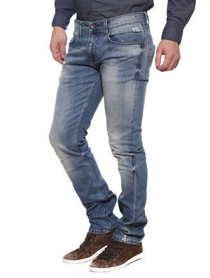 blue denim heavy washed jeans - 10658425 - Standard Image - 2