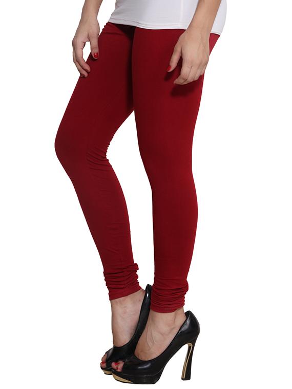 maroon color cotton legging - 10668988 - Zoom Image - 2