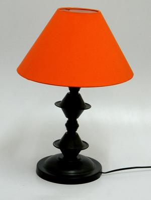 Red Metal And Fabric Table Lamp - 1066902 - Standard Image - 2