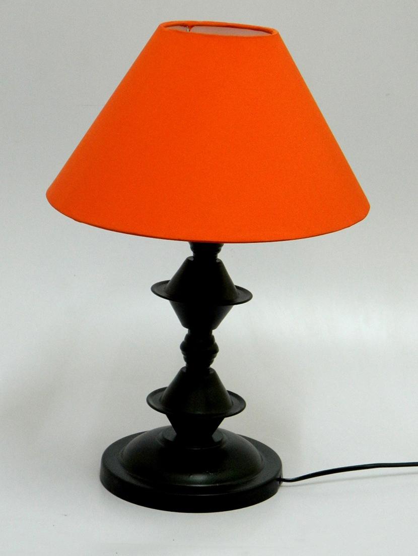 Red Metal And Fabric Table Lamp - 1066902 - Zoom Image - 2