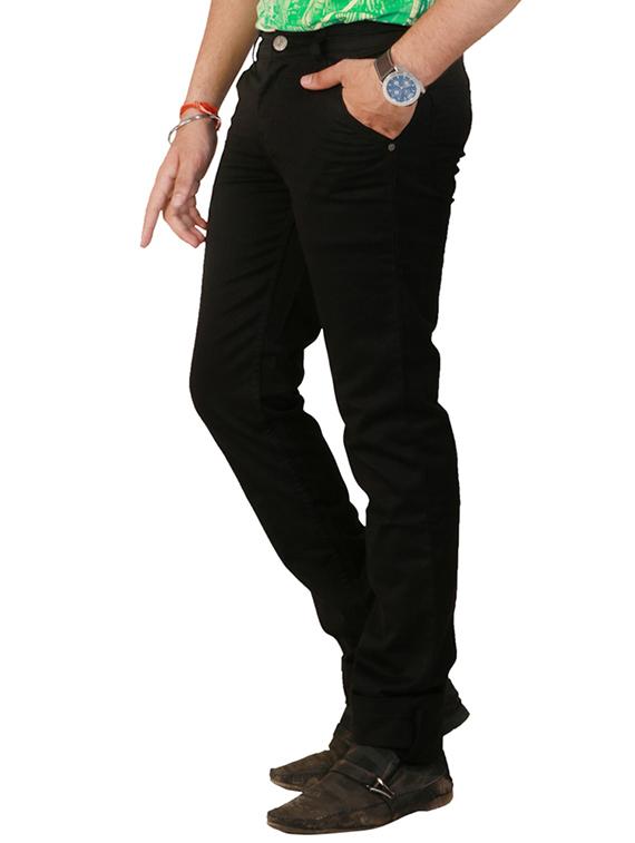 black solid plain jeans - 10669772 - Zoom Image - 2