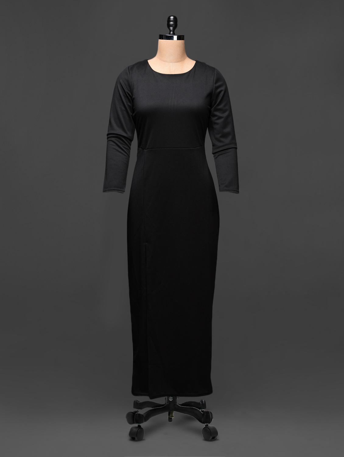 Black Maxi Dress With Side Slit - Buylane