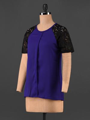 colorblock georgette top - 1069432 - Standard Image - 2