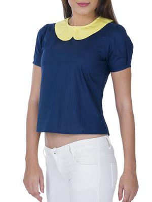 navy blue cotton top - 10698832 - Standard Image - 2