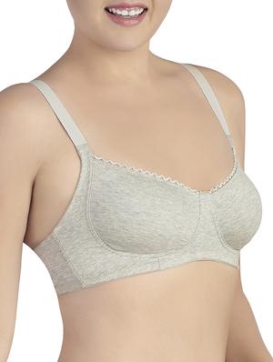 grey cotton balconette bra - 10699023 - Standard Image - 2