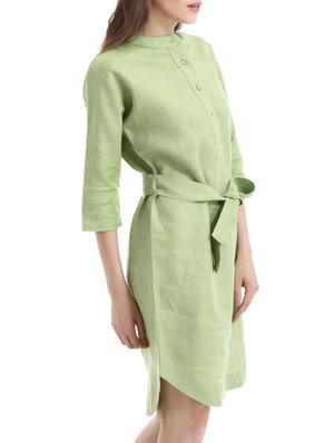 green linen dress - 10700559 - Standard Image - 2