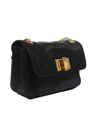 black leather sling bag - 10707968 - Standard Image - 5