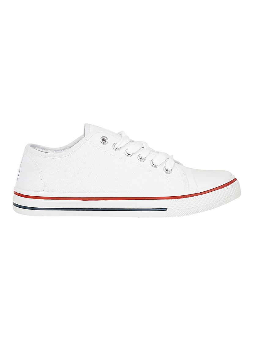 white leatherette sneaker - 10722459 - Zoom Image - 2