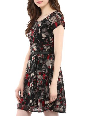 black printed casual dress - 10742930 - Standard Image - 2