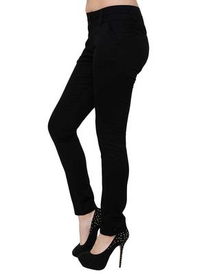 black cotton lycra chinos - 10743784 - Standard Image - 2