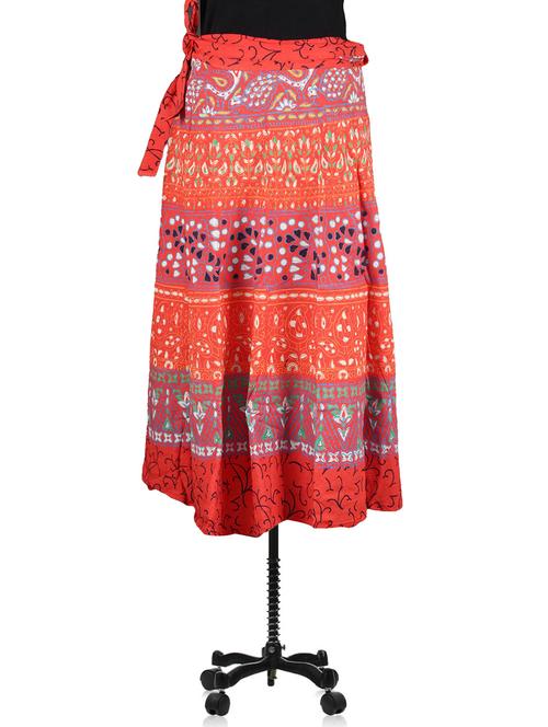 printed flared wrap skirt - 1076189 - Very Small Image - 1