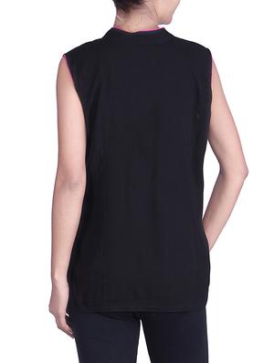 black, pink rayon top - 10778702 - Standard Image - 2